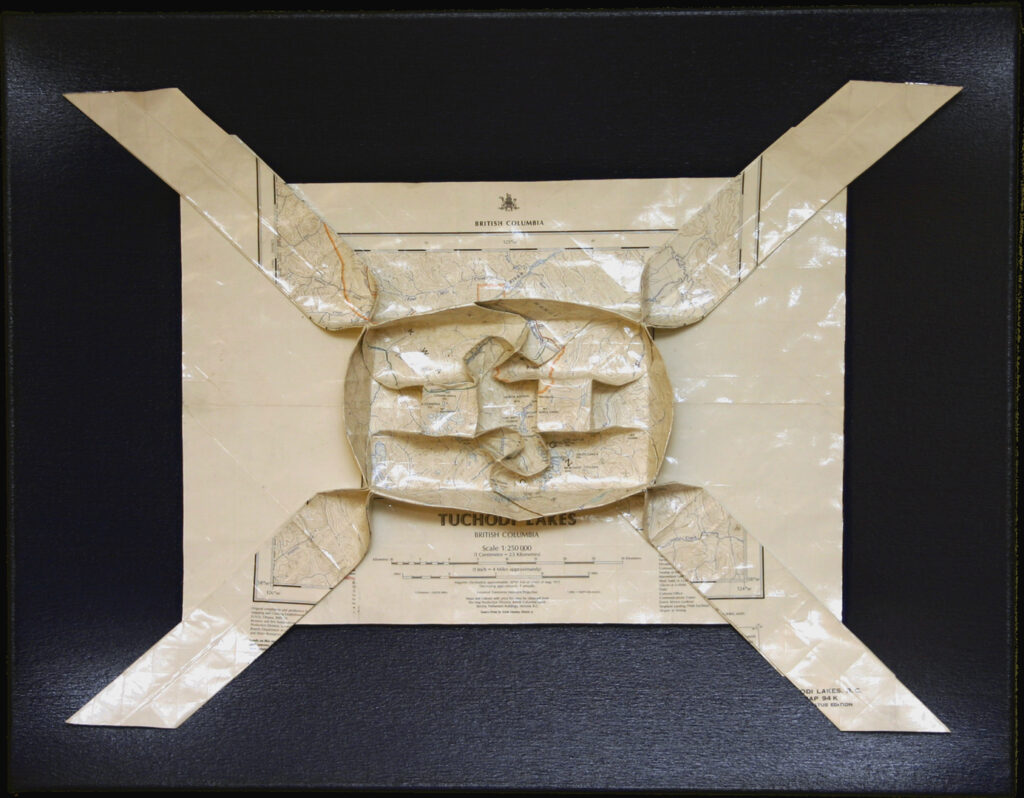 Acrylic paint, paper, aluminium foil 67.5 x 52.4 cm